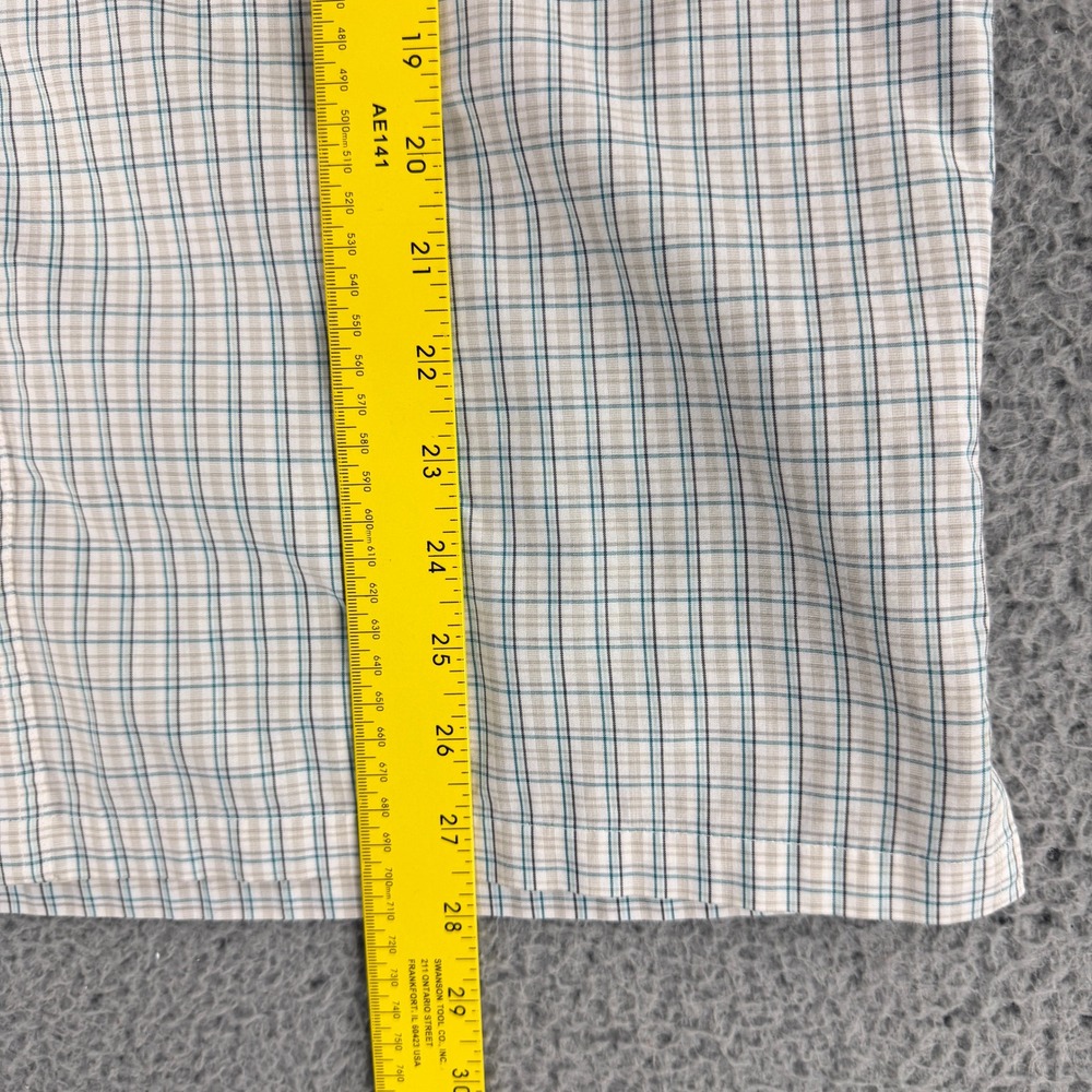 Patagonia Plaid Button Down Shirt Men Medium Blue Tan Long Sleeve Organic Cotton - Picture 6 of 13